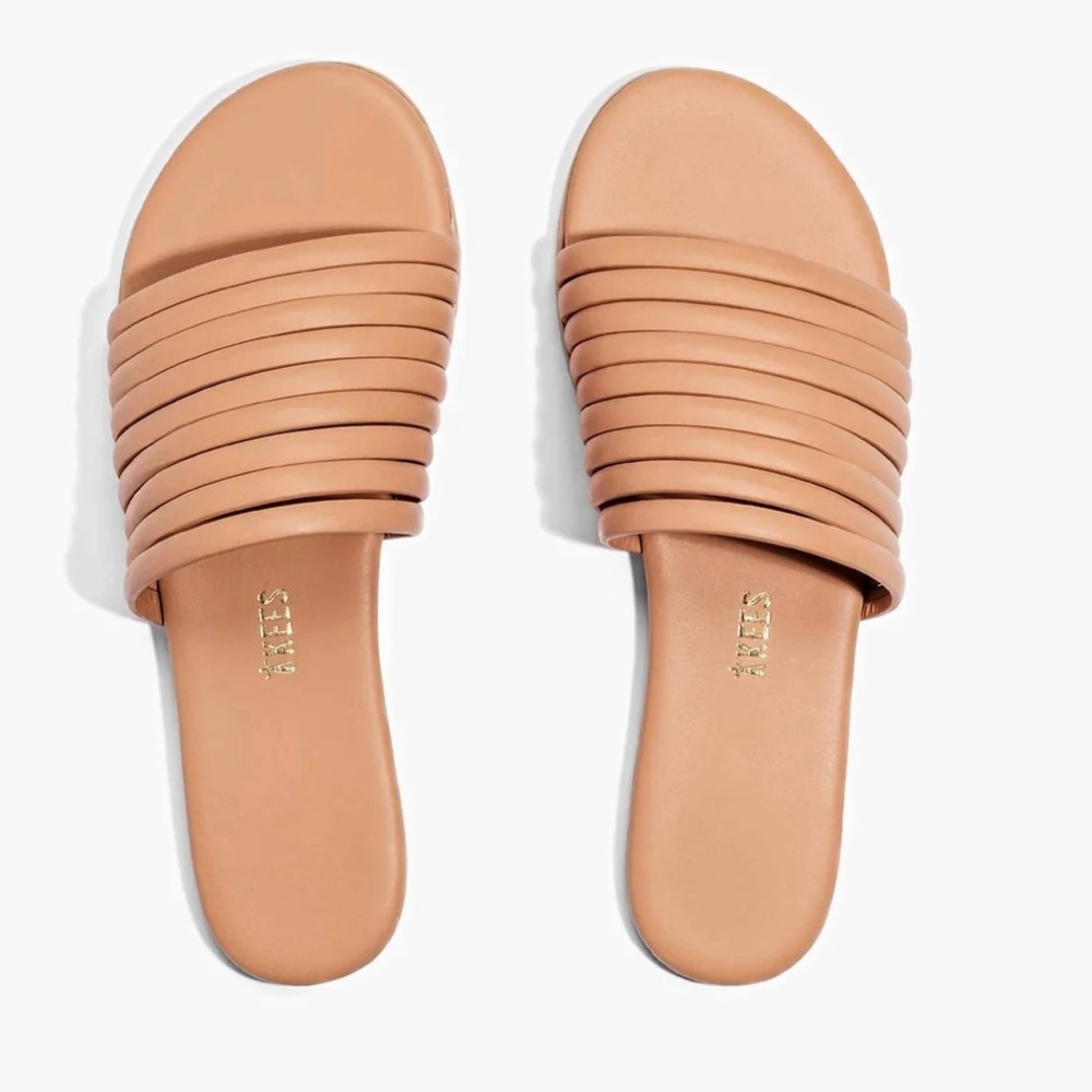 Tkees Light Tan Slide Sandals for Women